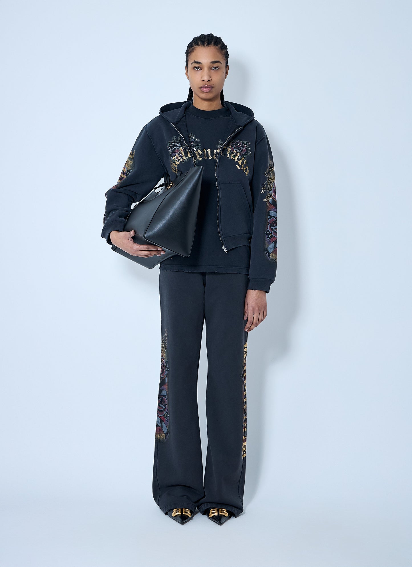 Balenciaga Women Tacky Tattoo Flared Track Pants