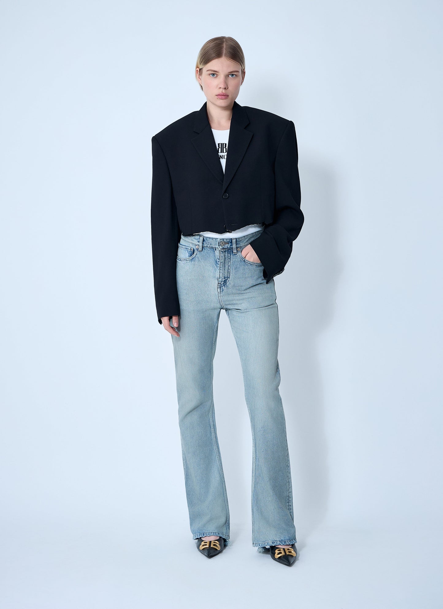 Balenciaga Women Cut-Off Blazer