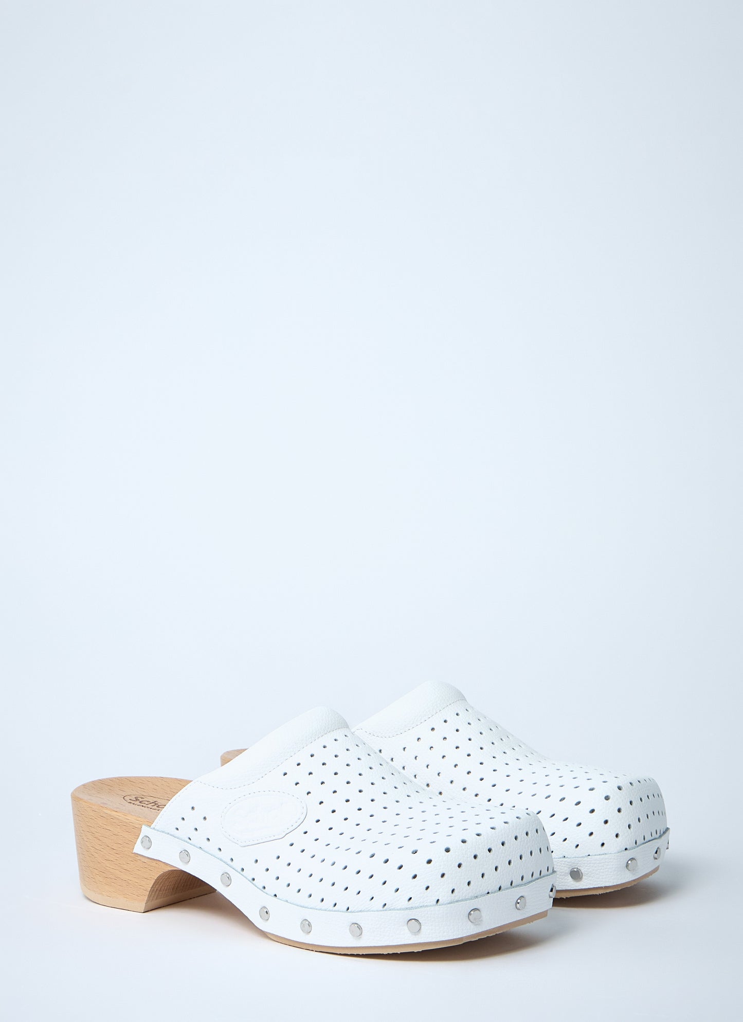 Balenciaga Women Perforated Heeled Clogs