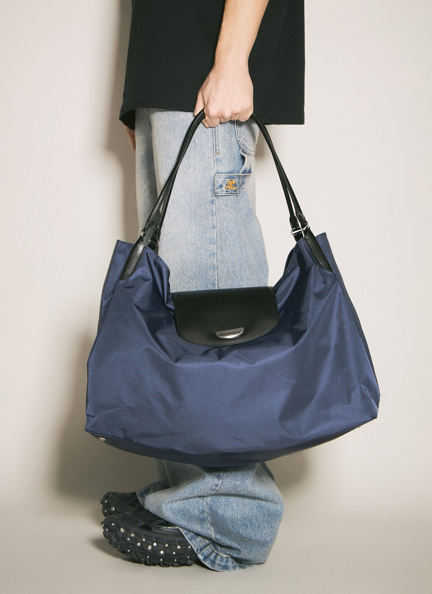 Balenciaga Men Geneve Large Hobo Bag