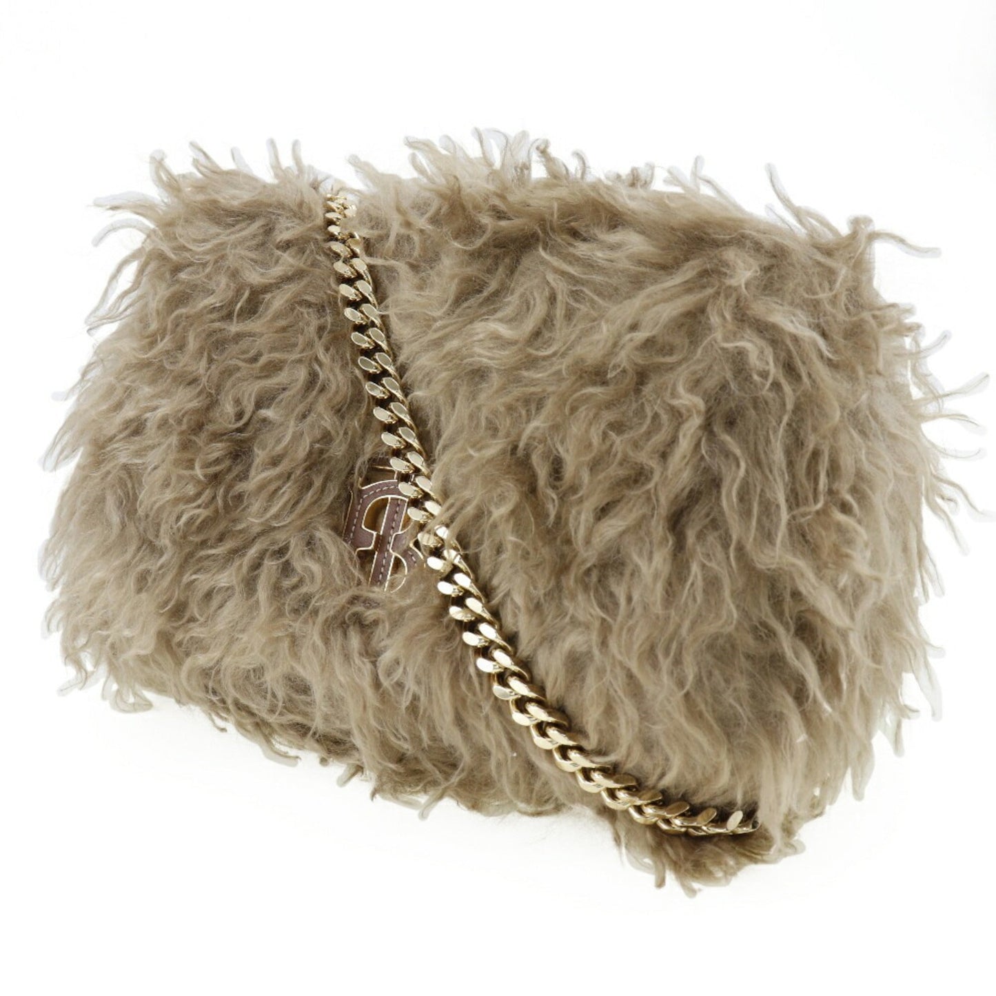 Burberry Mohair Leather Shoulder Bag ()