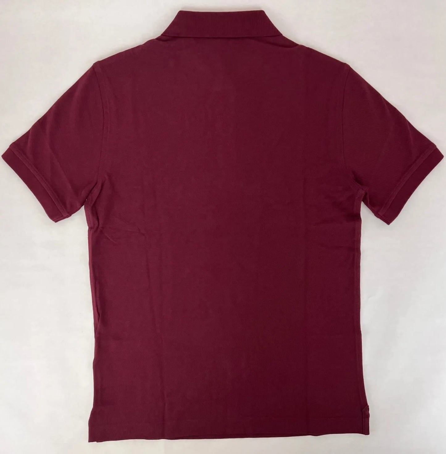 New Burberry Men's Deep Claret Cotton Embroide Logo Polo Shirt S