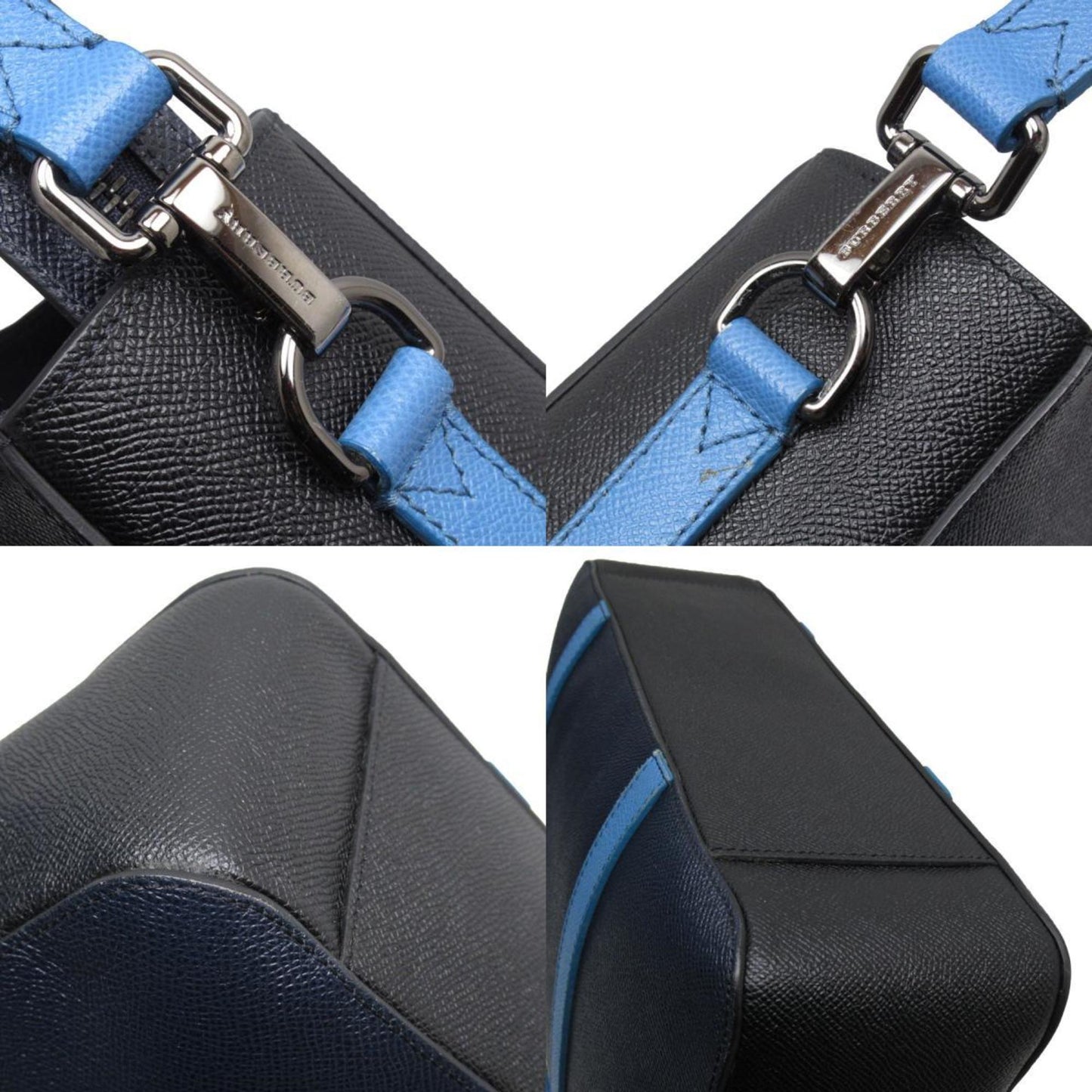 Burberry blue Navy Leather Handbag Shoulder Bag ()