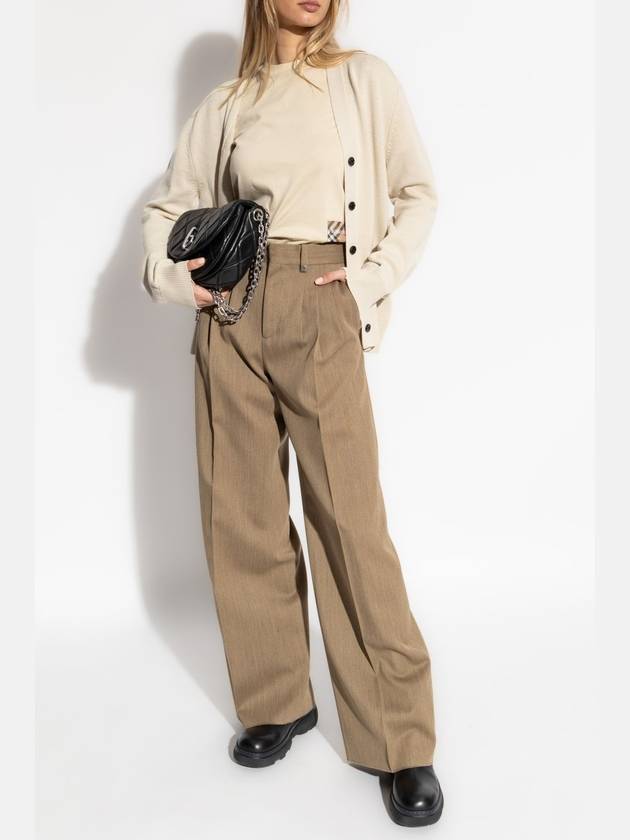 Burberry Burberry Wool Cardigan With Logo Patch, Women's, Cream