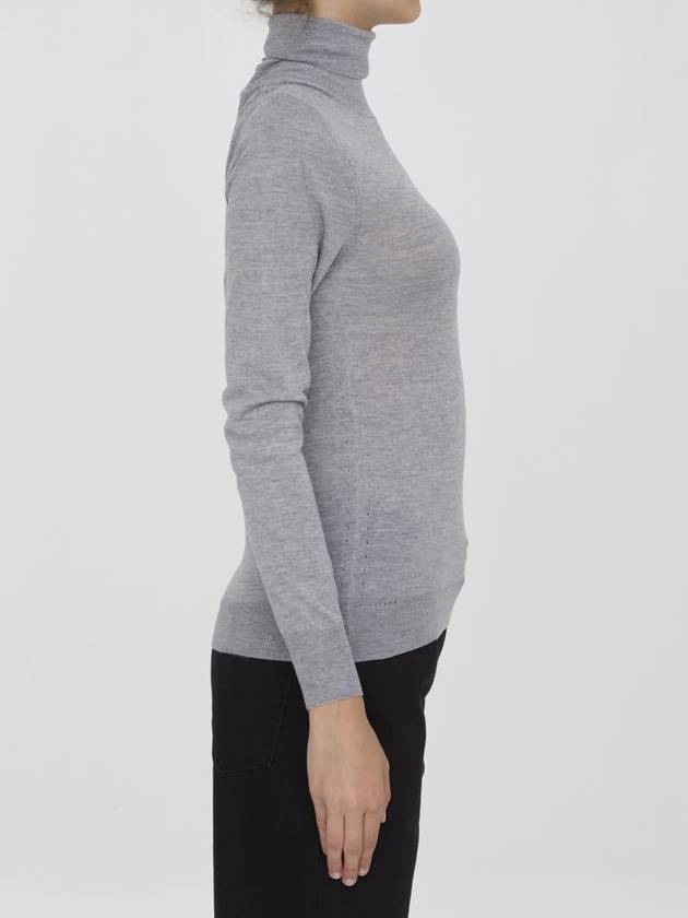 Saint Laurent Cassandre Wool Turtle Neck Grey