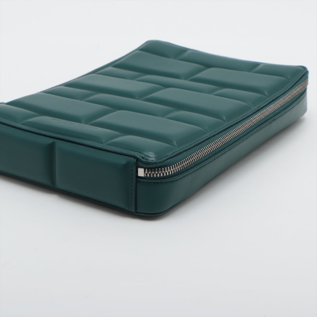 Bottega Veneta Block Leather Shoulder Bag Blue Green