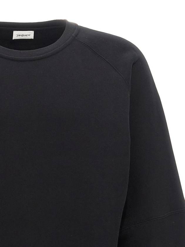 Saint Laurent Cotton Sweatshirt Black