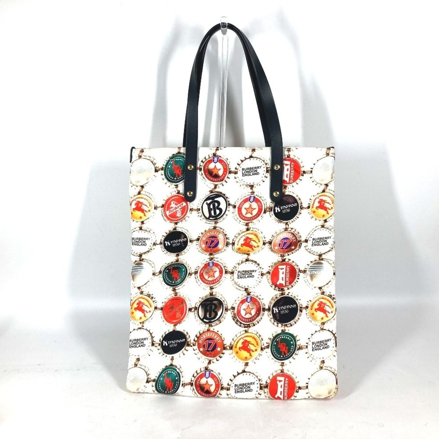 Burberry Nylon Leather Shoulder Bag Tote Bag ()