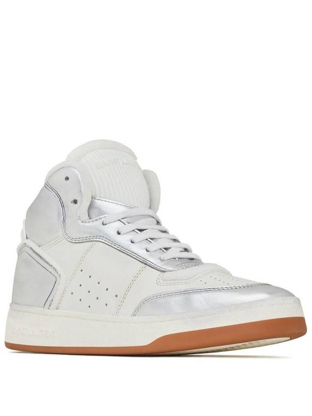 Saint Laurent SL 80 High-Top Sneakers Silver