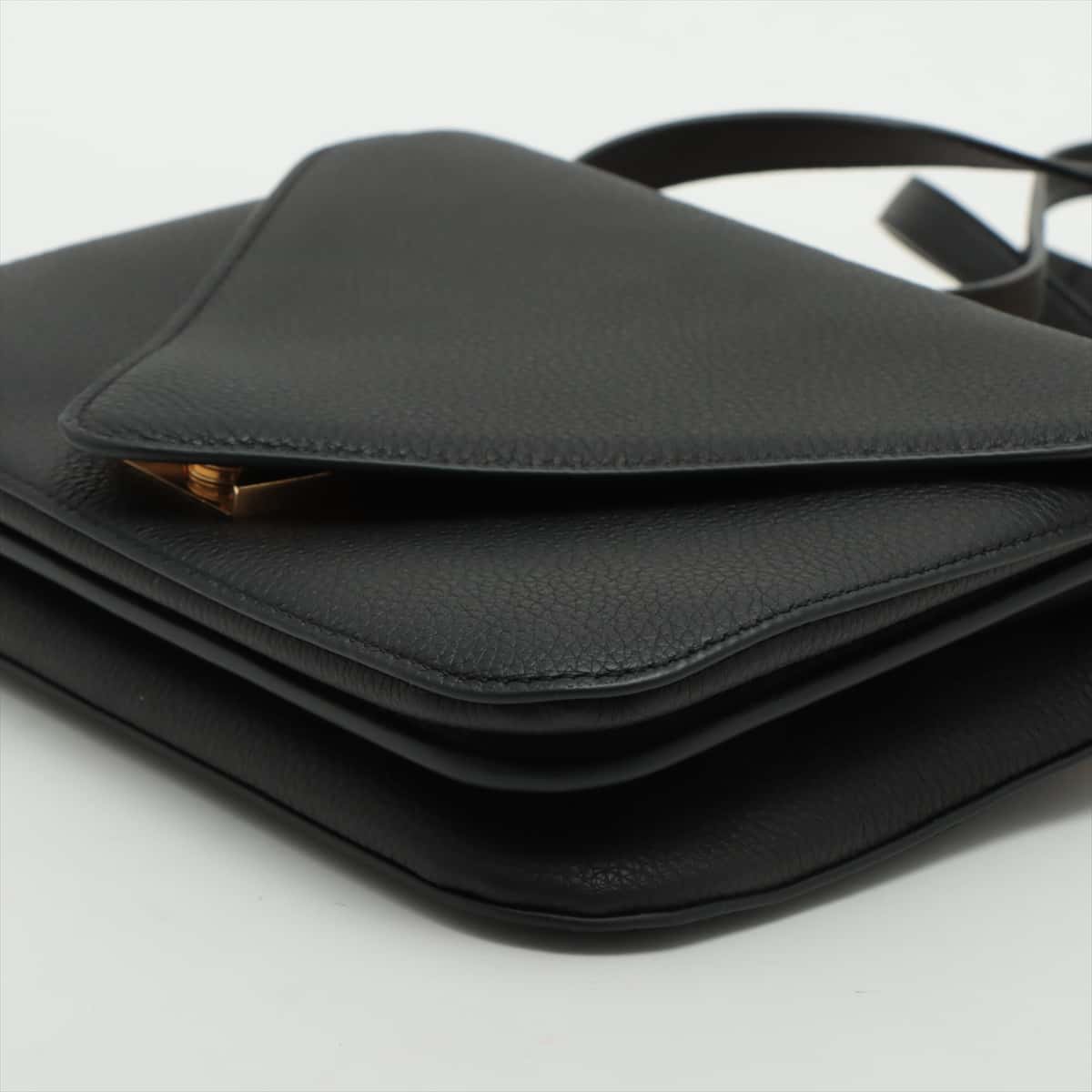 Bottega Veneta Mountain Leather Shoulder Bag Black