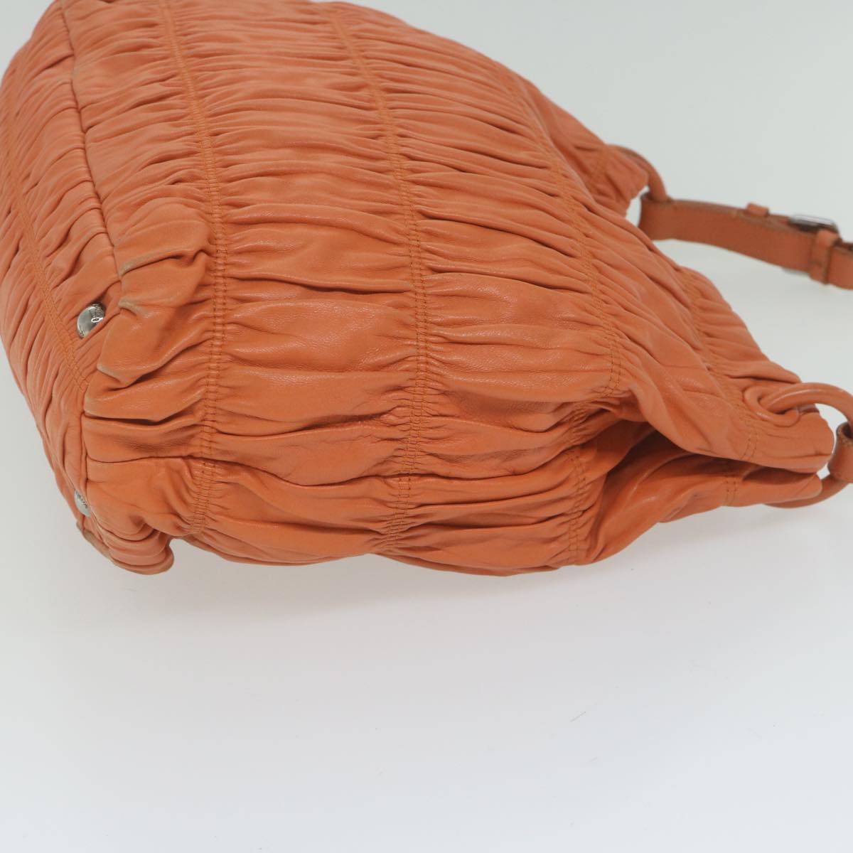 PRADA Shoulder Bag Leather Orange bs10682
