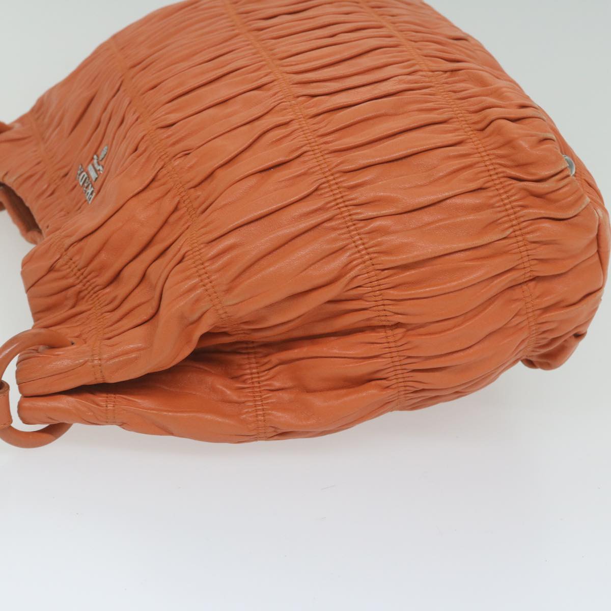 PRADA Shoulder Bag Leather Orange bs10682