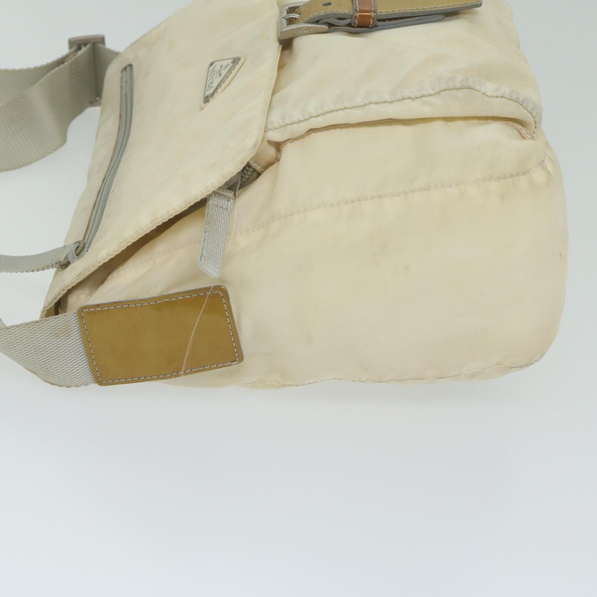 PRADA Shoulder Bag Nylon White bs10683