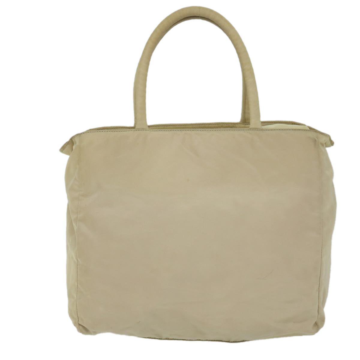 PRADA Hand Bag Nylon Beige bs10756