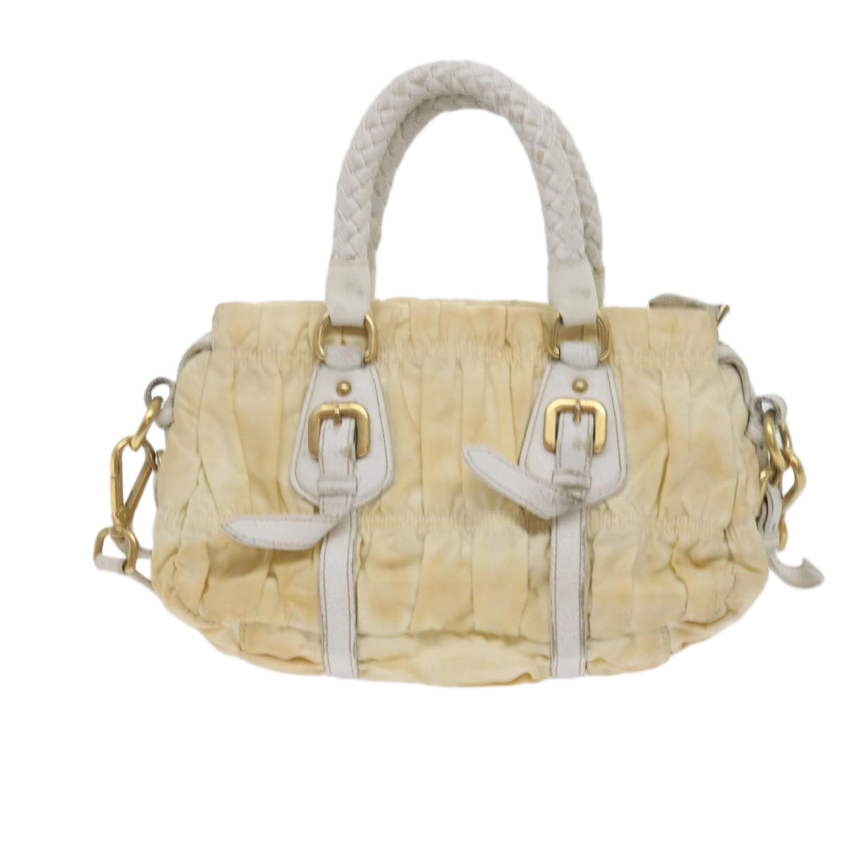 PRADA Hand Bag Nylon 2way White bs10794