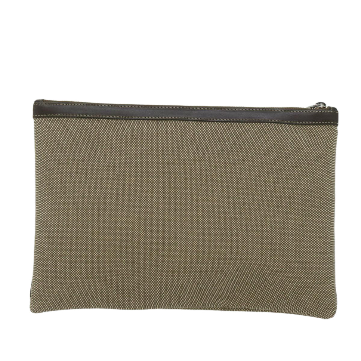 PRADA Clutch Bag Canvas Beige bs10802