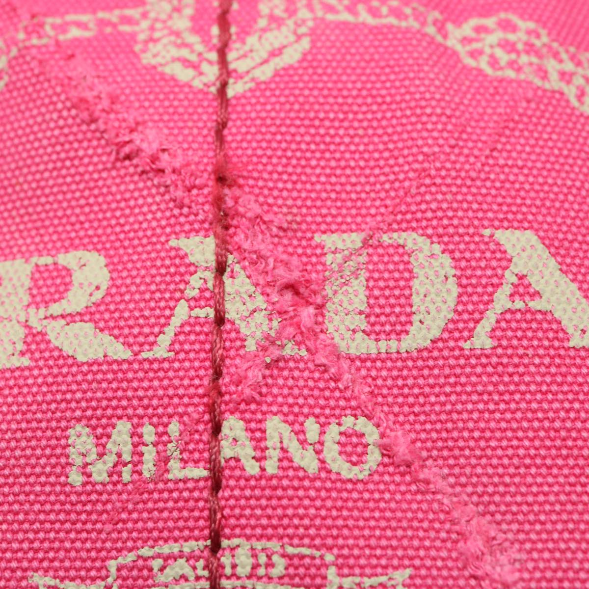 PRADA Canapa PM Hand Bag Canvas Pink bs10835