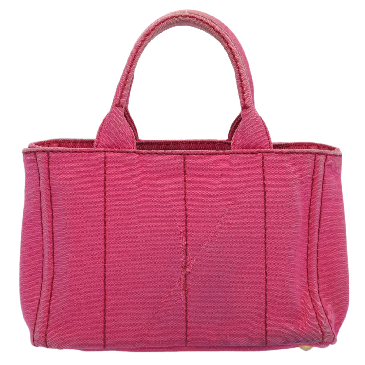 PRADA Canapa PM Hand Bag Canvas Pink bs10835