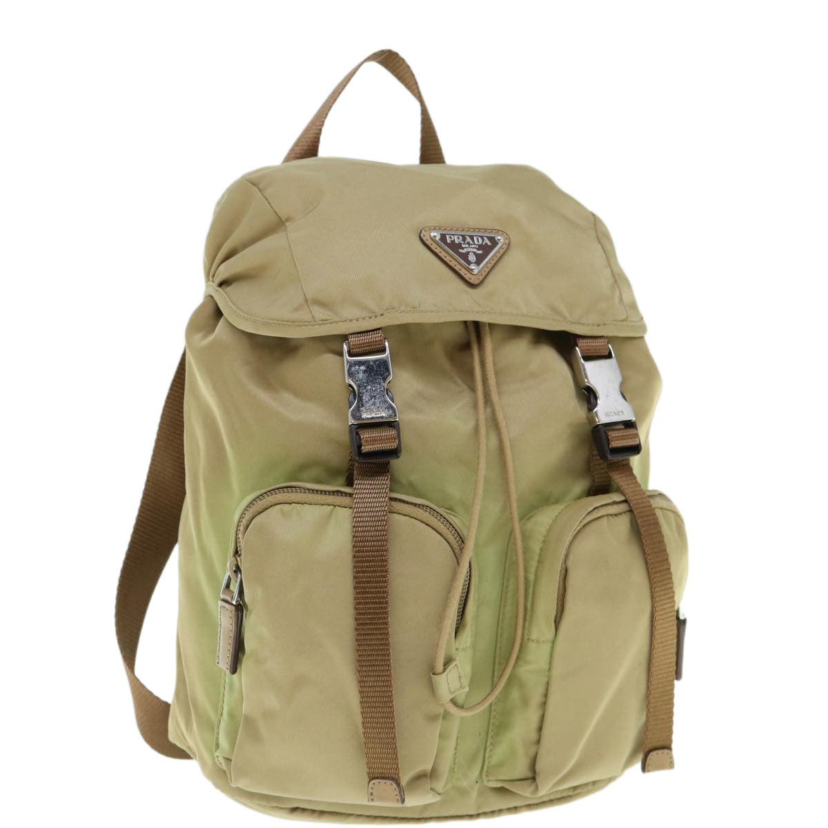 PRADA Backpack Nylon Khaki bs10844