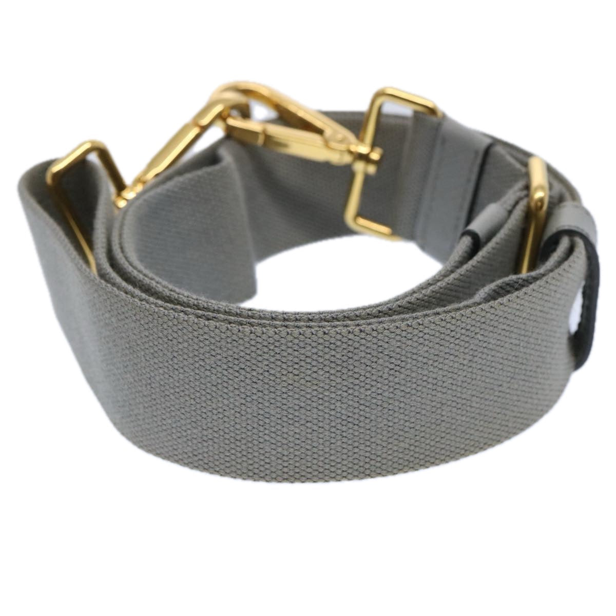 PRADA Adjustable Shoulder Strap Canvas 24""-42.5"" Gray bs10880