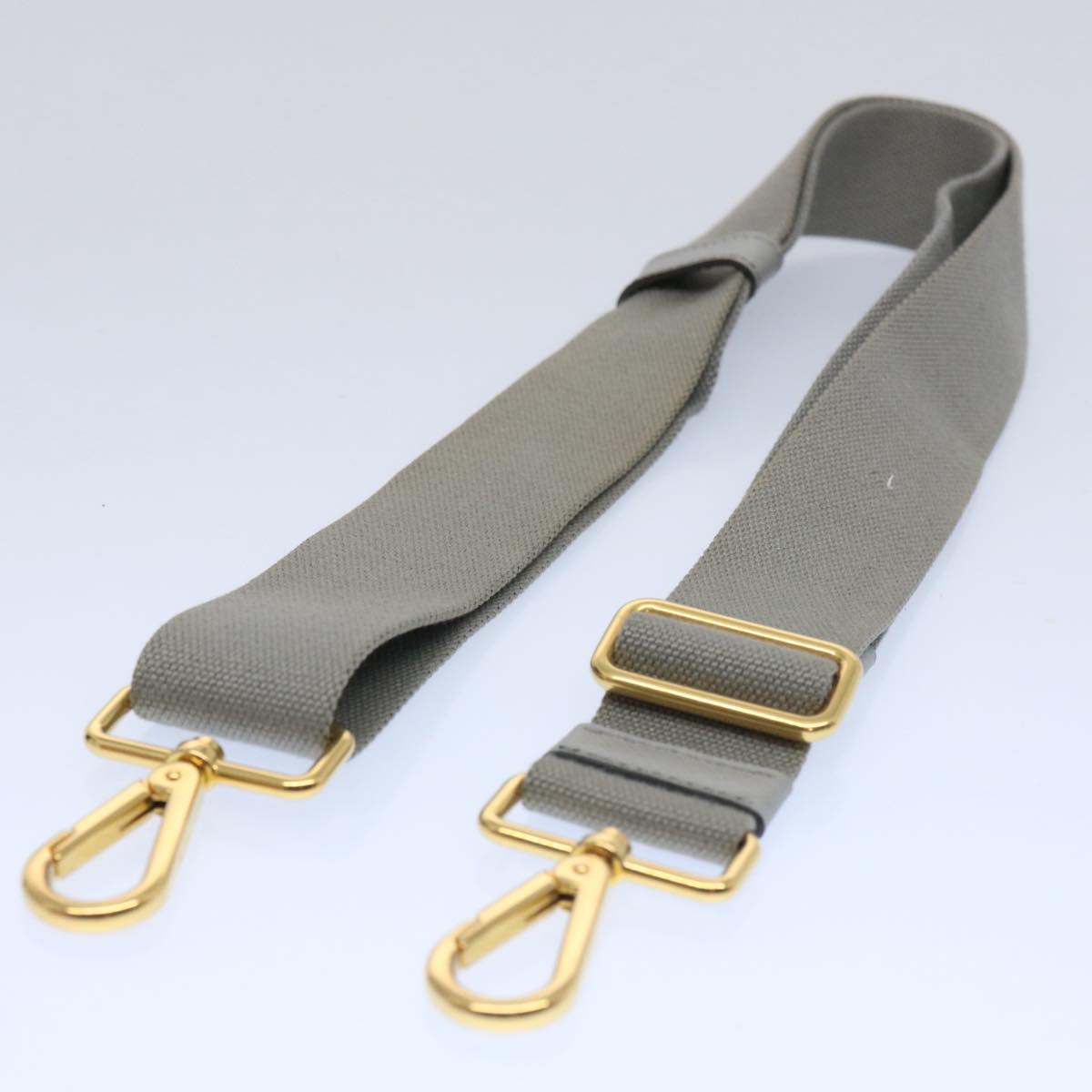 PRADA Adjustable Shoulder Strap Canvas 24""-42.5"" Gray bs10880