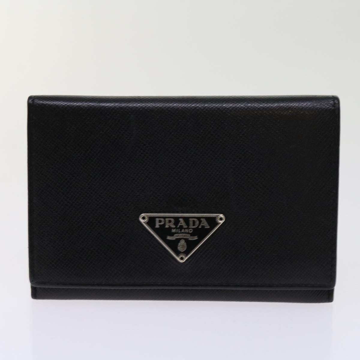 PRADA Card Case Key Case Leather 2Set Black bs10887