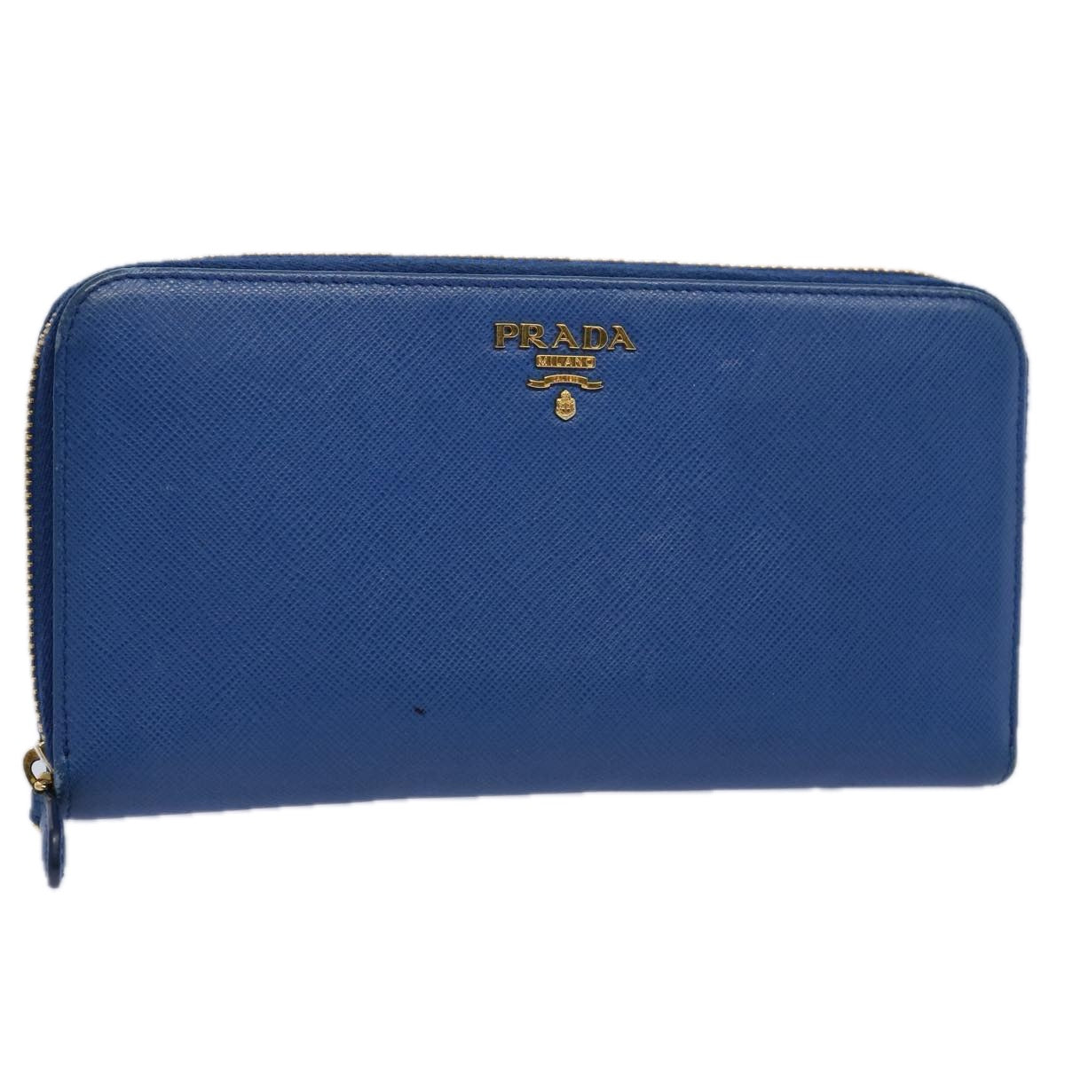 PRADA Long Wallet Safiano leather Blue bs10894