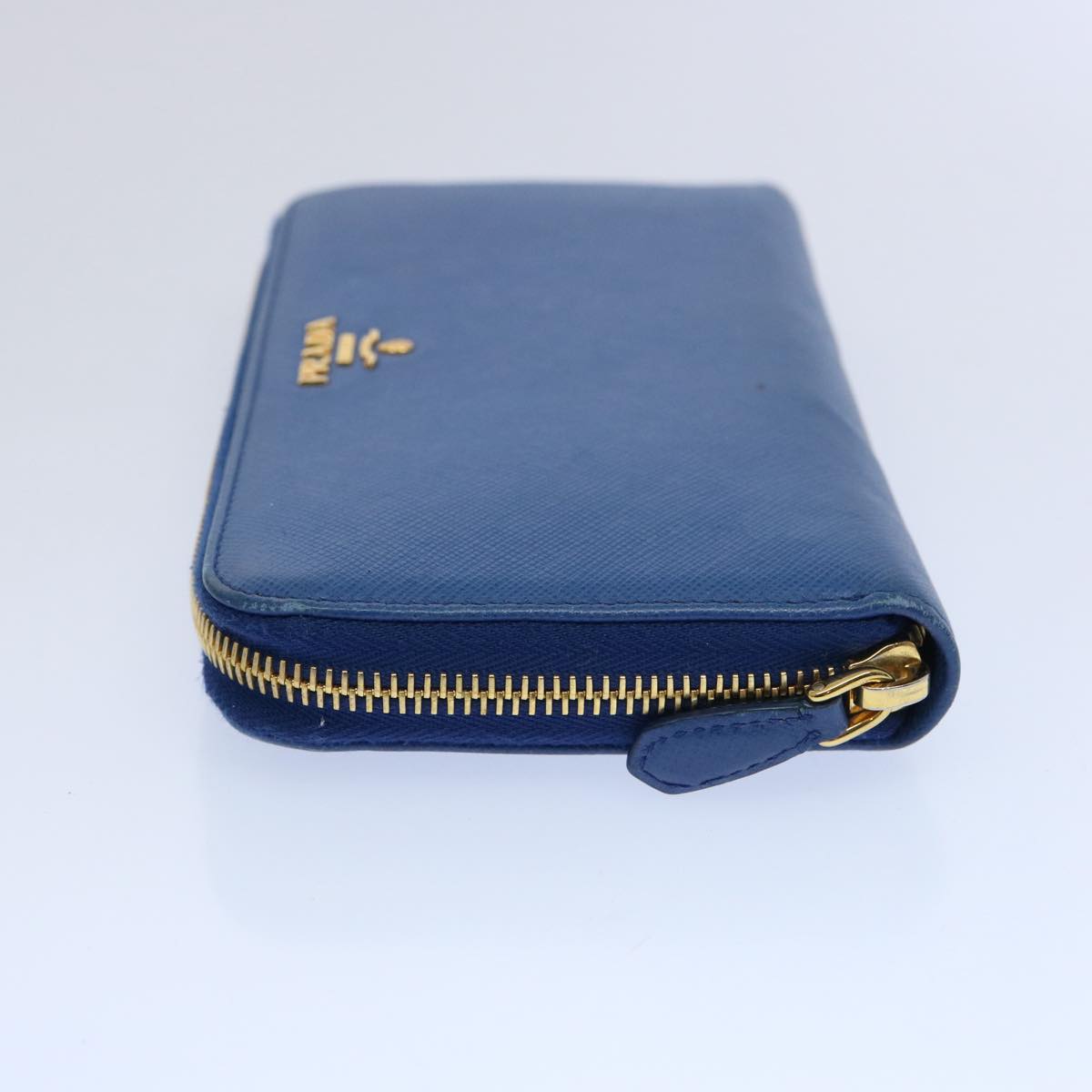 PRADA Long Wallet Safiano leather Blue bs10894