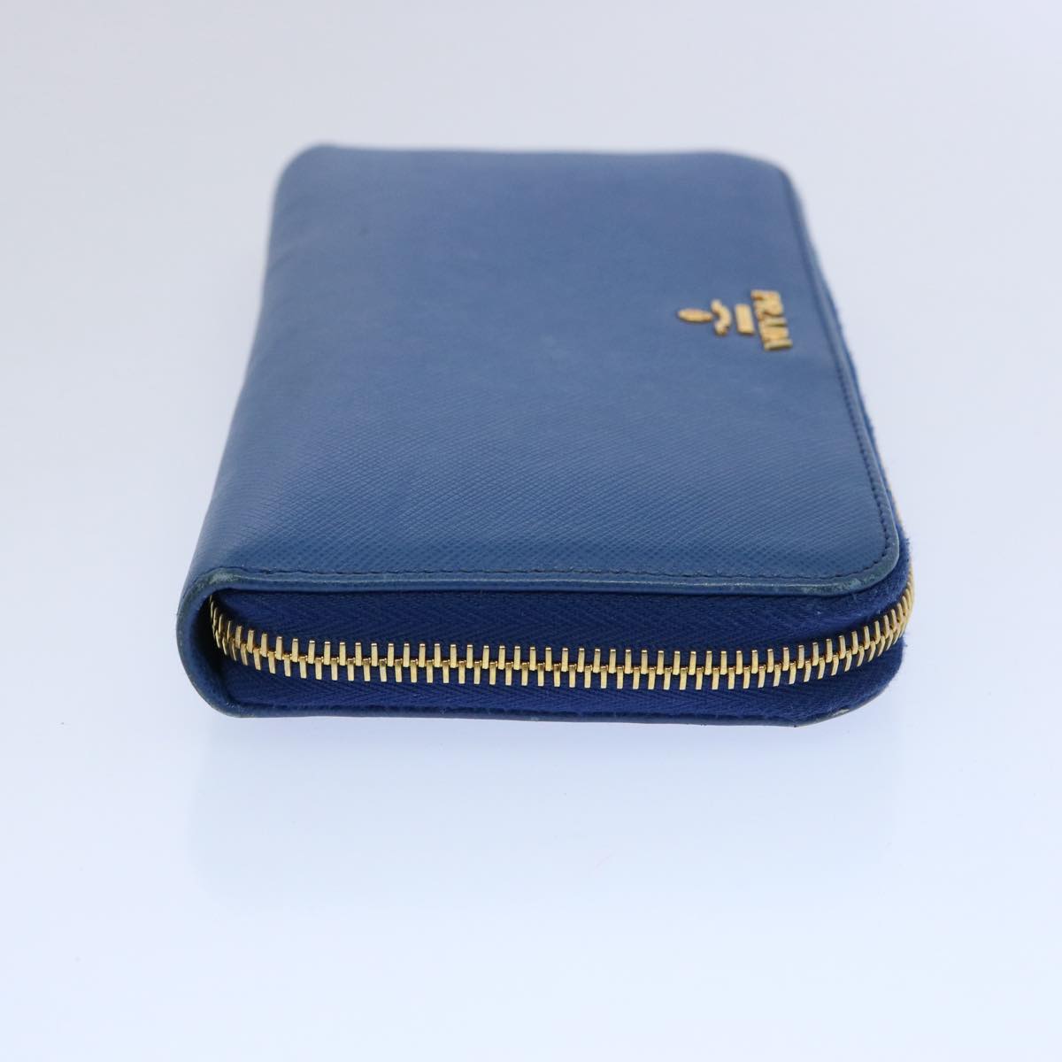 PRADA Long Wallet Safiano leather Blue bs10894