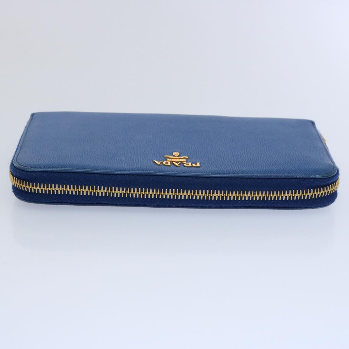 PRADA Long Wallet Safiano leather Blue bs10894