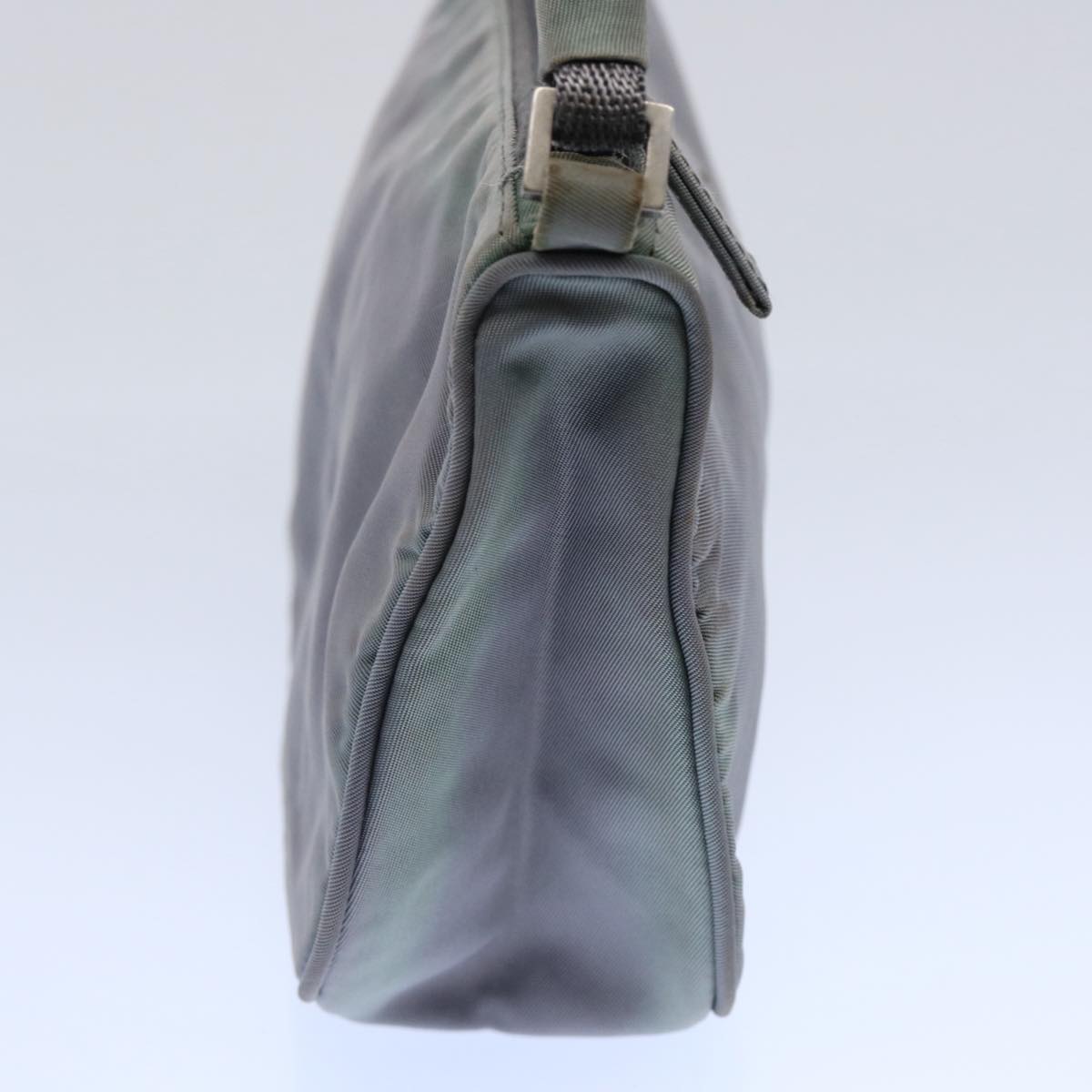PRADA Accessory Pouch Nylon Gray bs10940