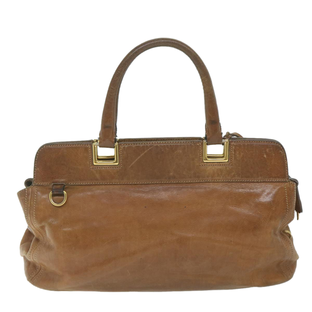 PRADA Hand Bag Leather 2way Brown bs10941