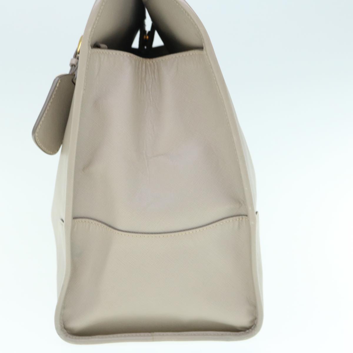 PRADA Hand Bag Safiano leather Beige bs10954