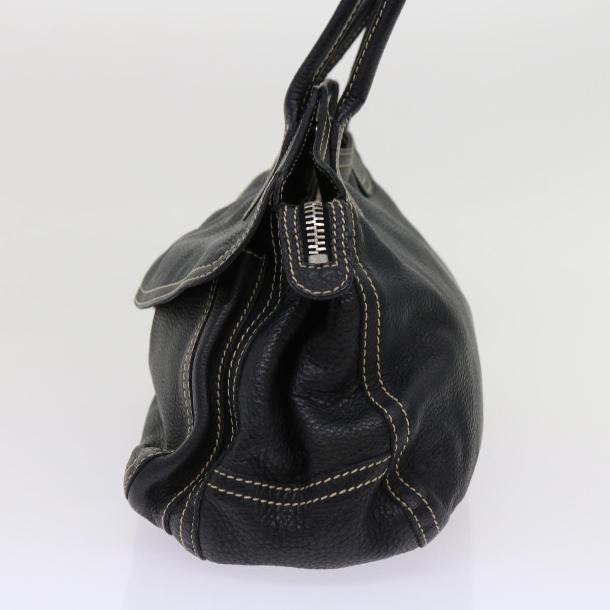 PRADA Shoulder Bag Leather Black bs10964