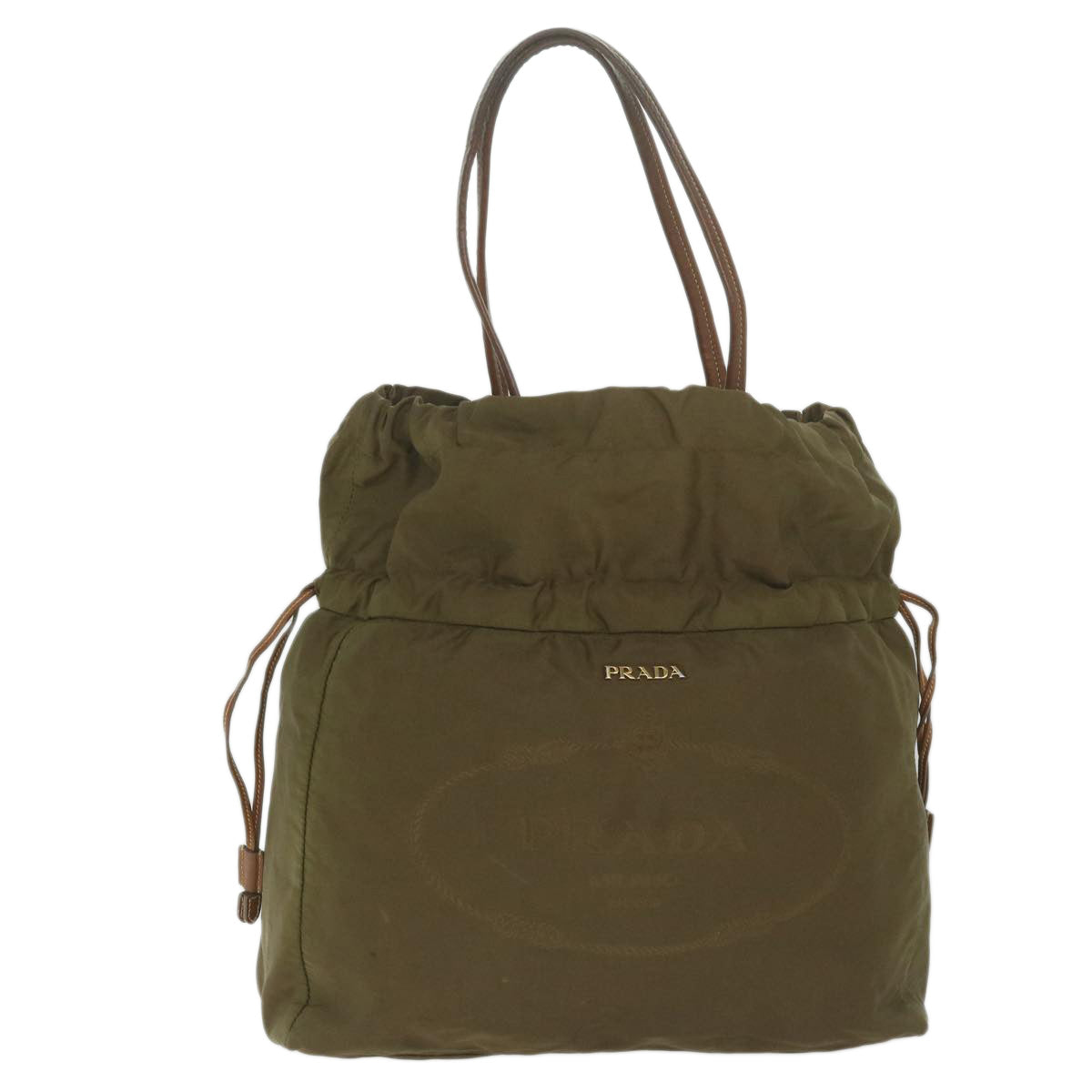 PRADA Shoulder Bag Nylon Khaki bs10966