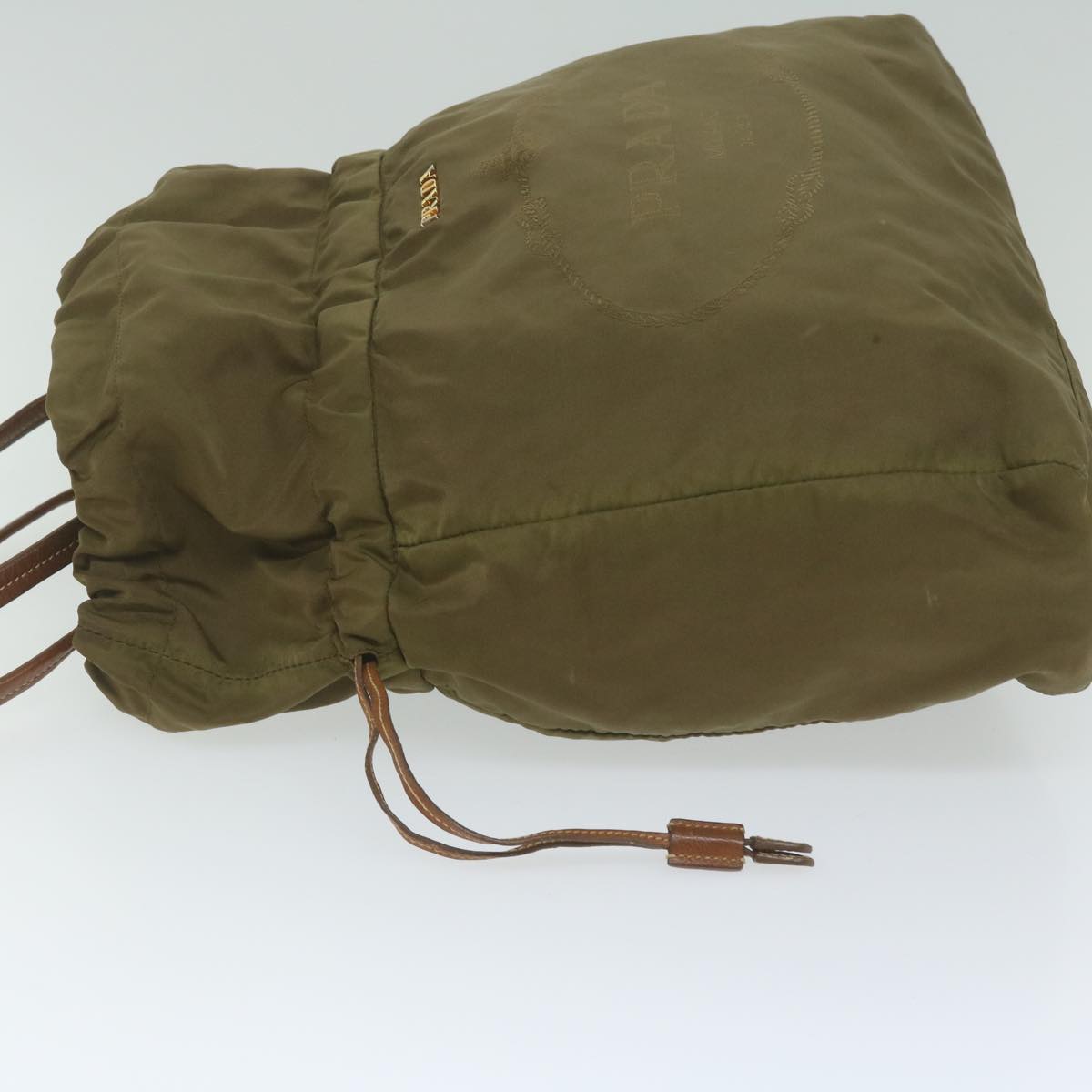 PRADA Shoulder Bag Nylon Khaki bs10966