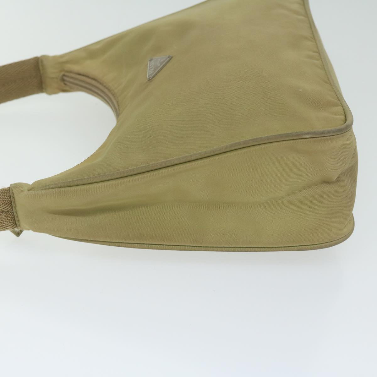 PRADA Hand Bag Nylon Beige bs10991