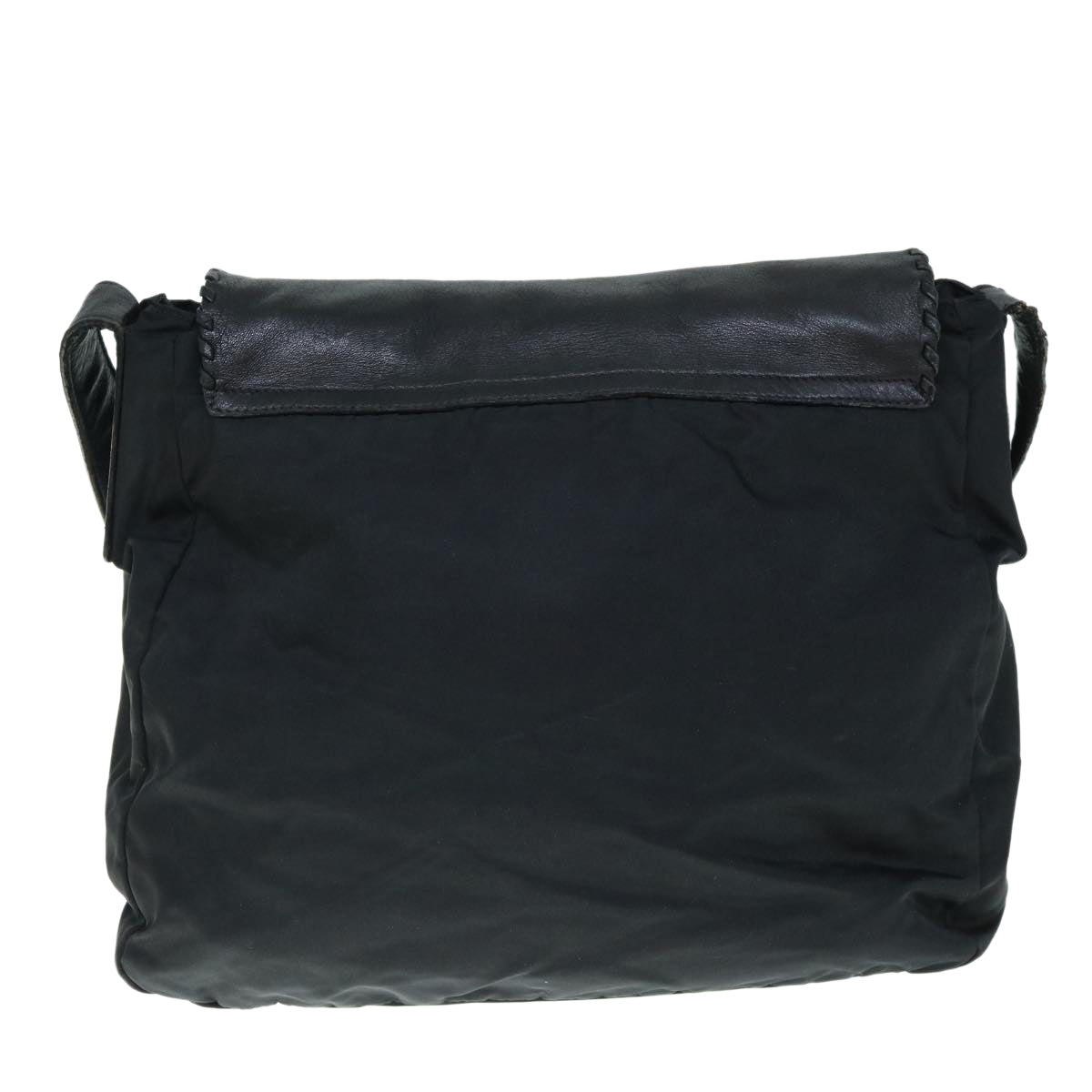 PRADA Shoulder Bag Leather nylon Black bs11028