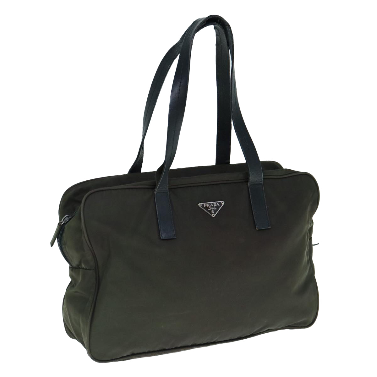 PRADA Hand Bag Nylon Khaki bs11036