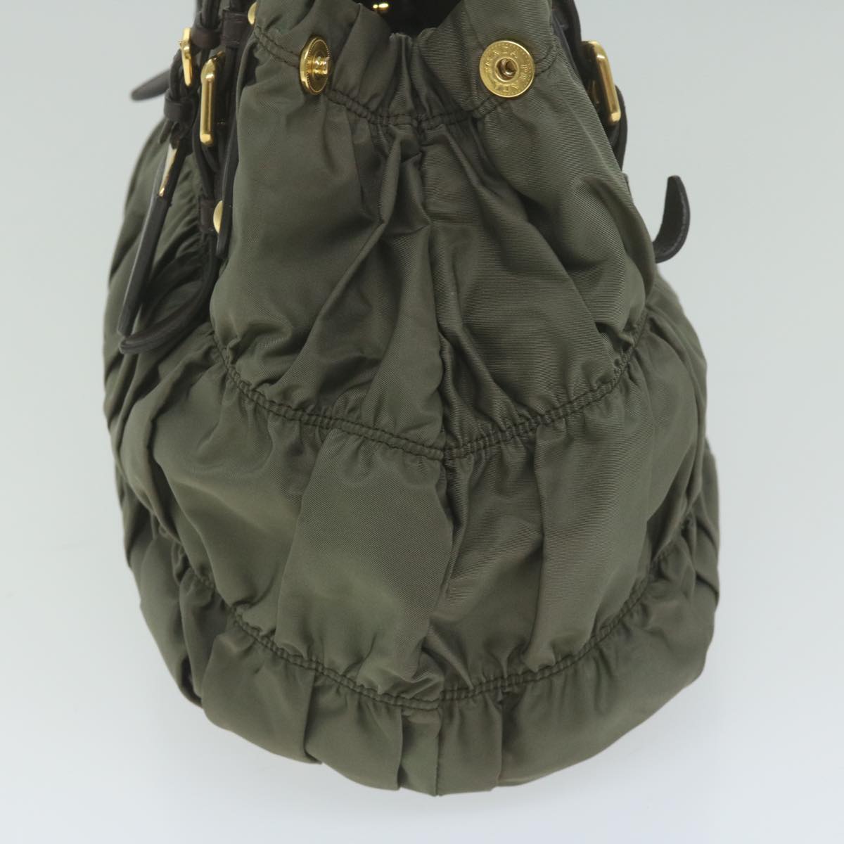 PRADA Hand Bag Nylon 2way Khaki bs11075