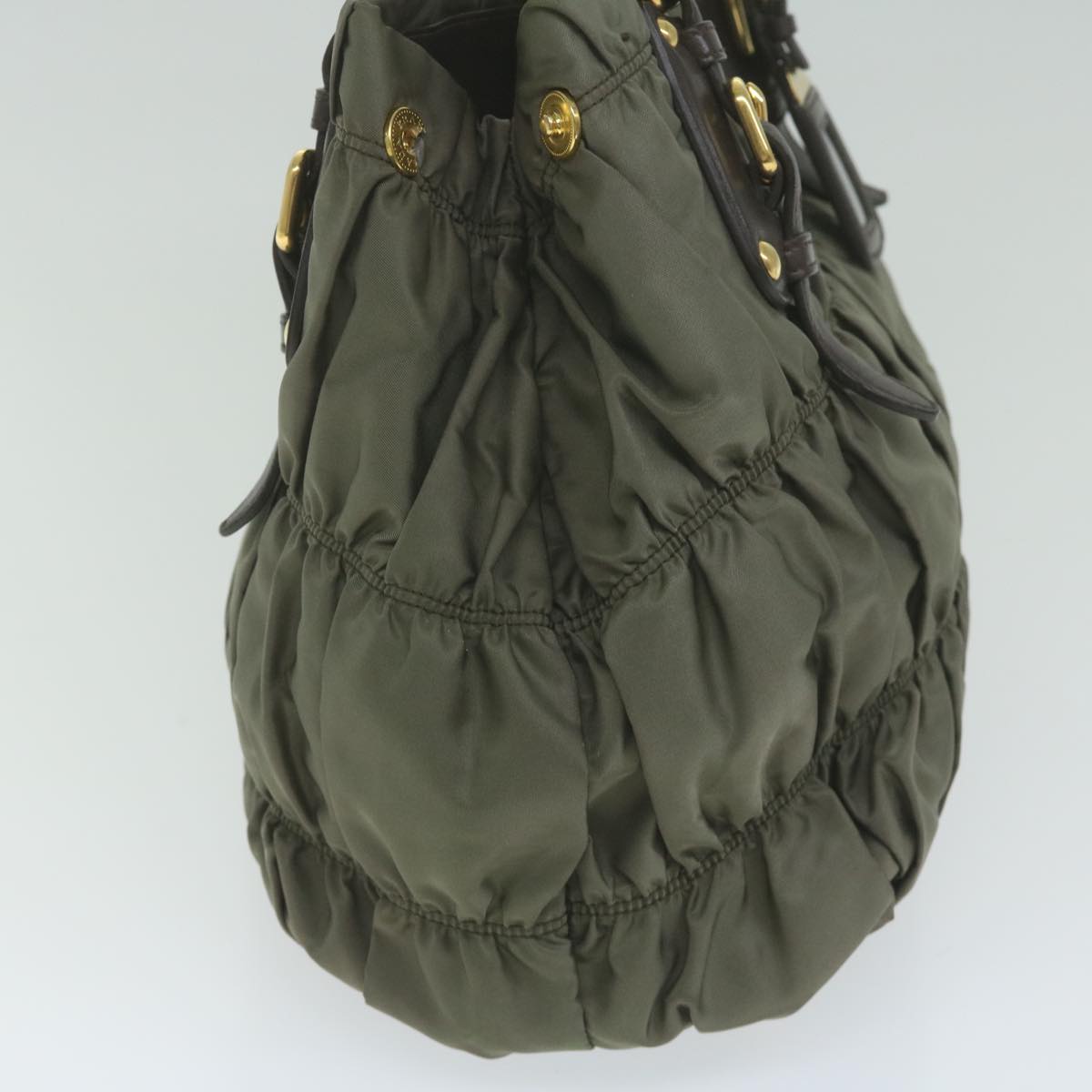 PRADA Hand Bag Nylon 2way Khaki bs11075