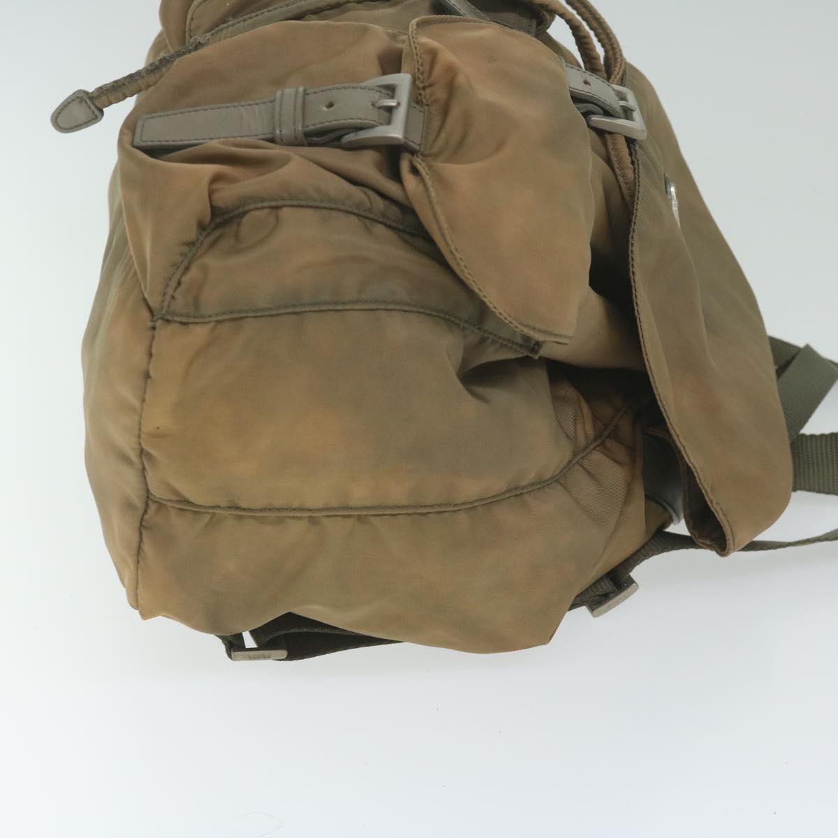 PRADA Backpack Nylon Khaki bs11160