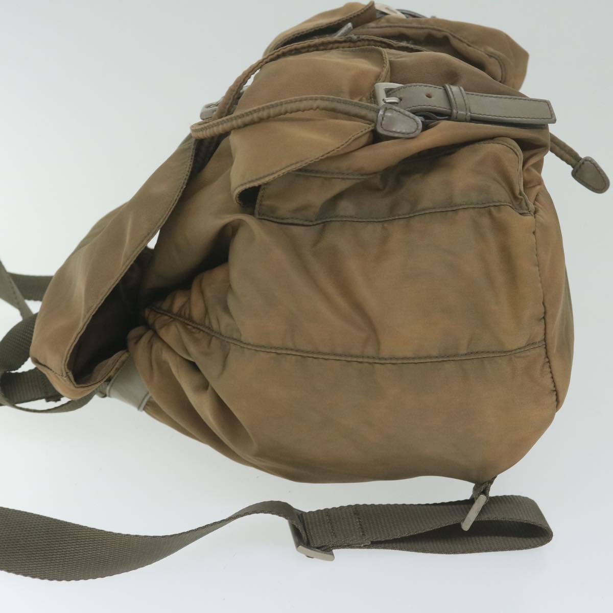 PRADA Backpack Nylon Khaki bs11160