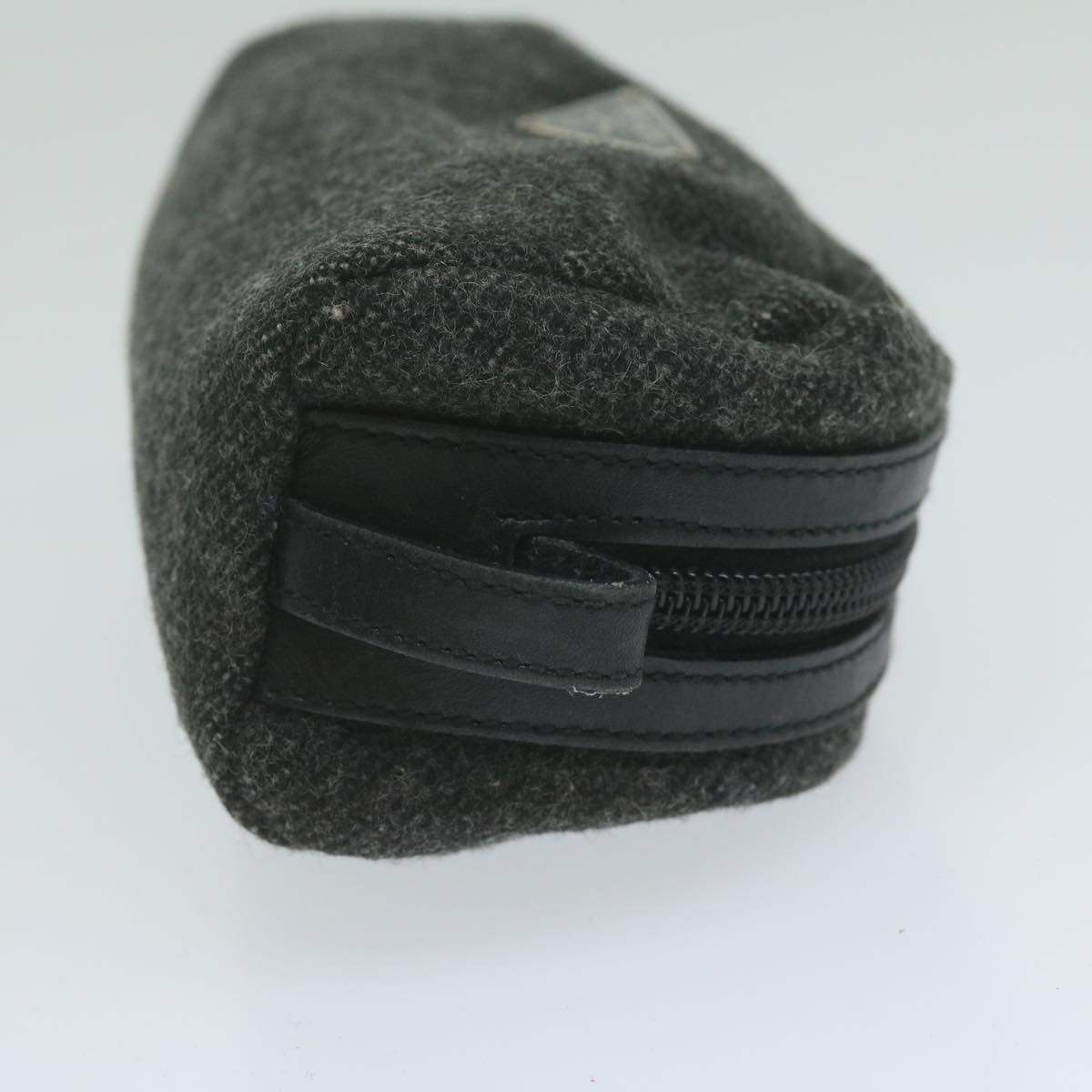PRADA Pouch Wool Gray bs11292