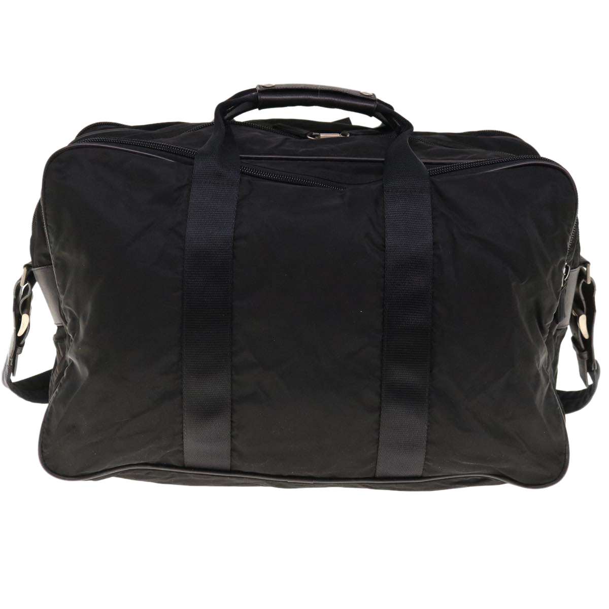 PRADA Boston Bag Nylon Black bs11375
