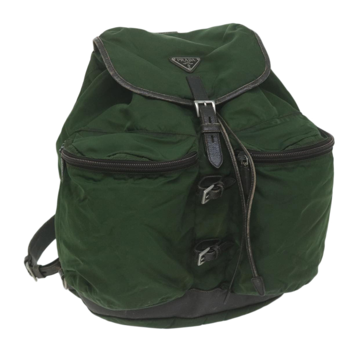 PRADA Backpack Nylon Green bs11393
