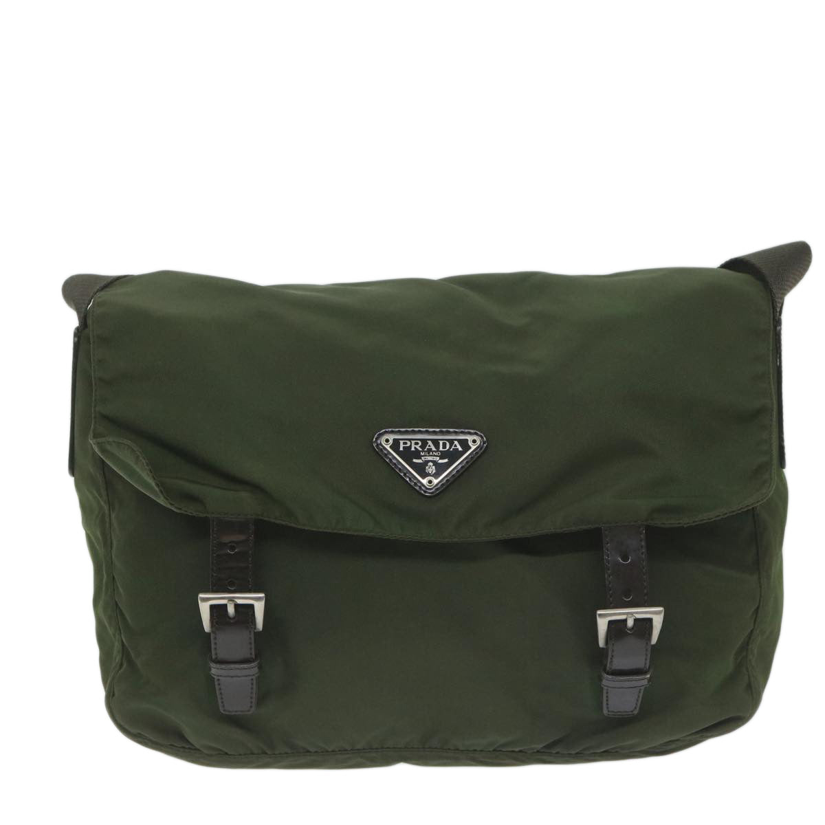 PRADA Shoulder Bag Nylon Green bs11395