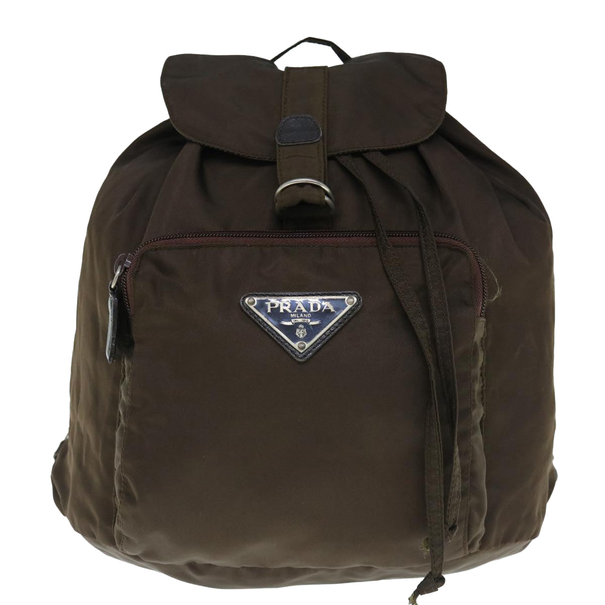 PRADA Backpack Nylon Brown bs11396