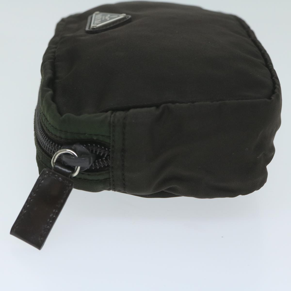 PRADA Pouch Nylon Khaki bs11581