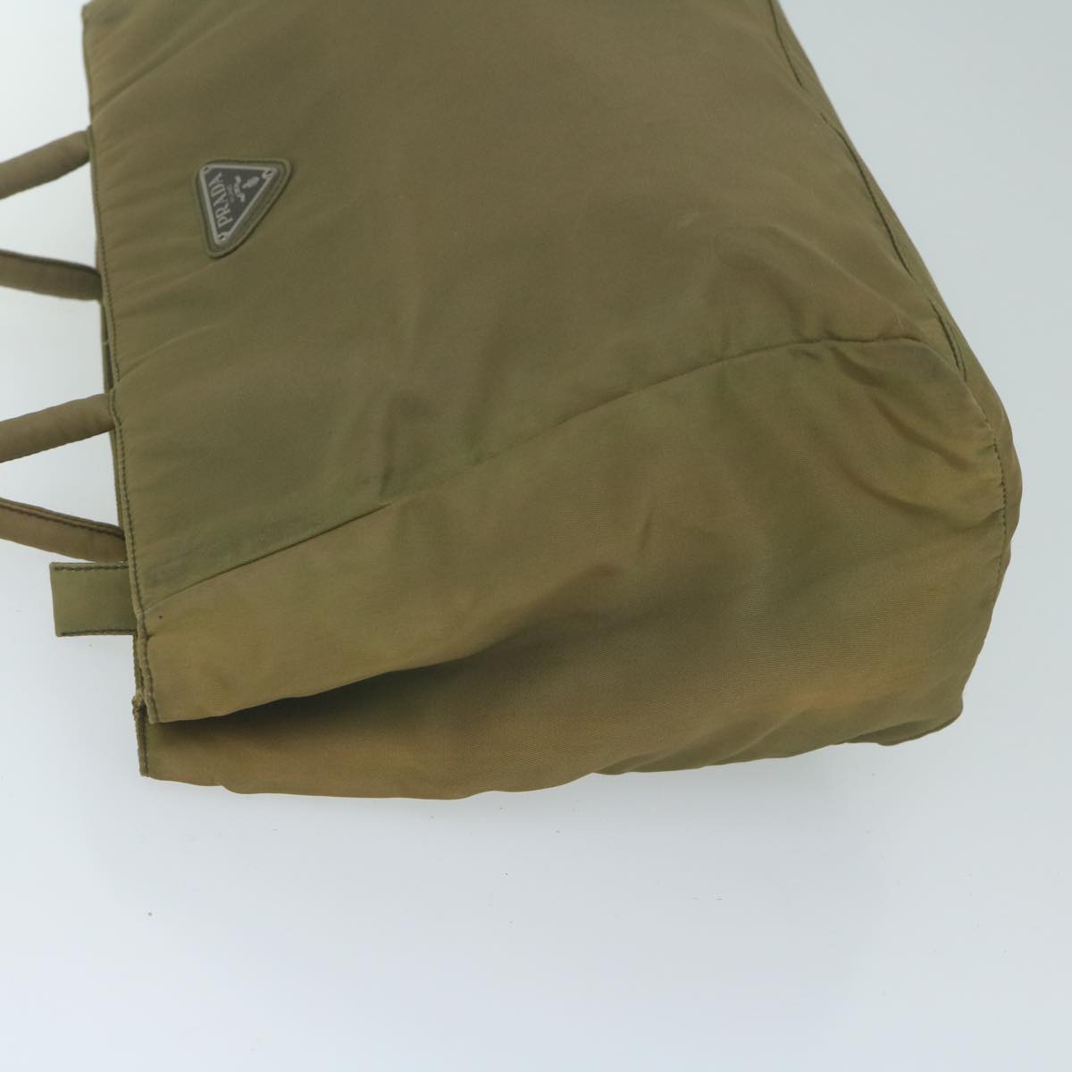 PRADA Hand Bag Nylon Khaki bs11655